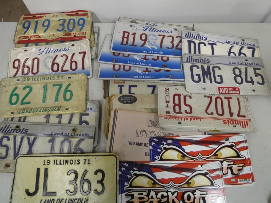 Lot of Illinois License Plates incl Many Sets (1 of 2)