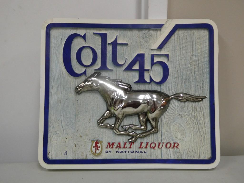 Colt 45 Advertising Sign: Colt 45 Bar Advertising Sign