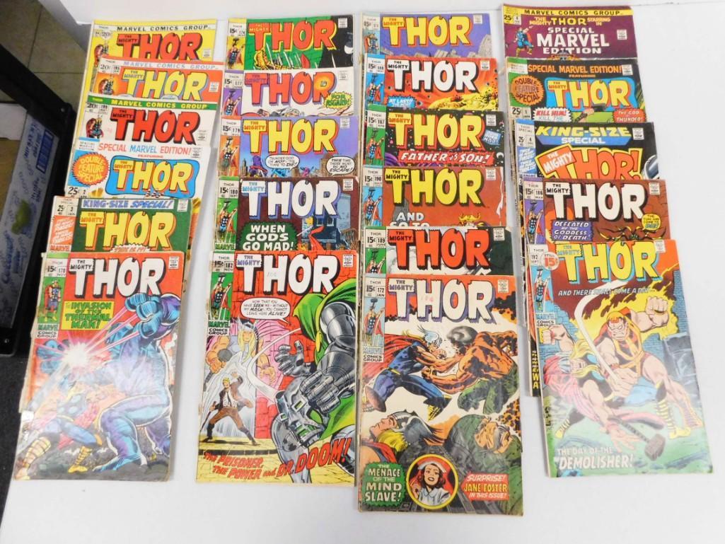 22 Vintage The Mighty Thor Comic Books between 15 cent (1 of 4)