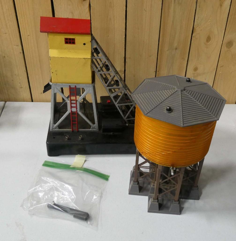 Lot of 2 Train Pieces incl Coal Elevator and Water (1 of 3)