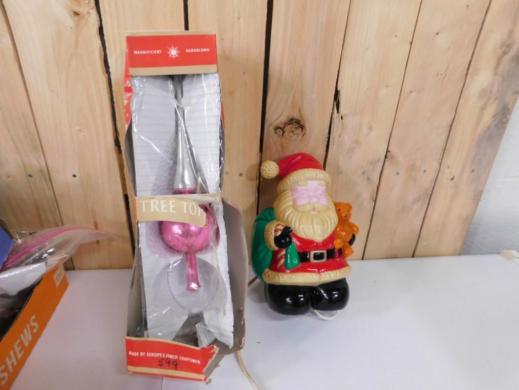 Vintage Mercury Glass Tree Topper and Vintage Plastic (1 of 5)
