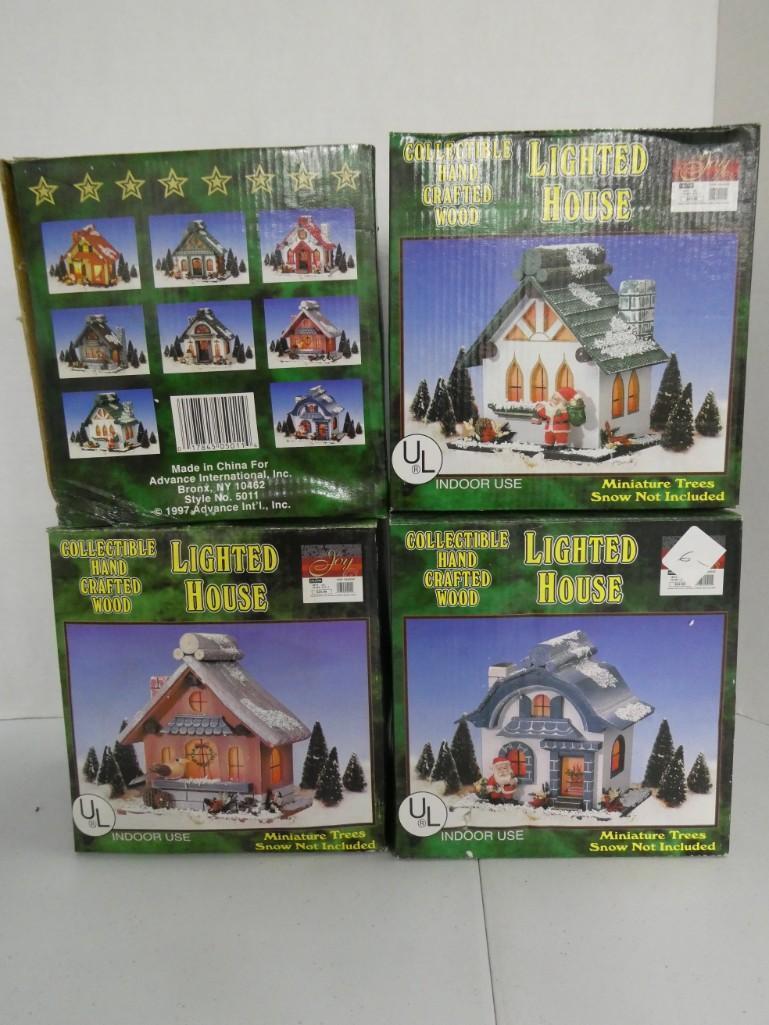 Lighted Christmas Houses in Original Boxes (1 of 1)