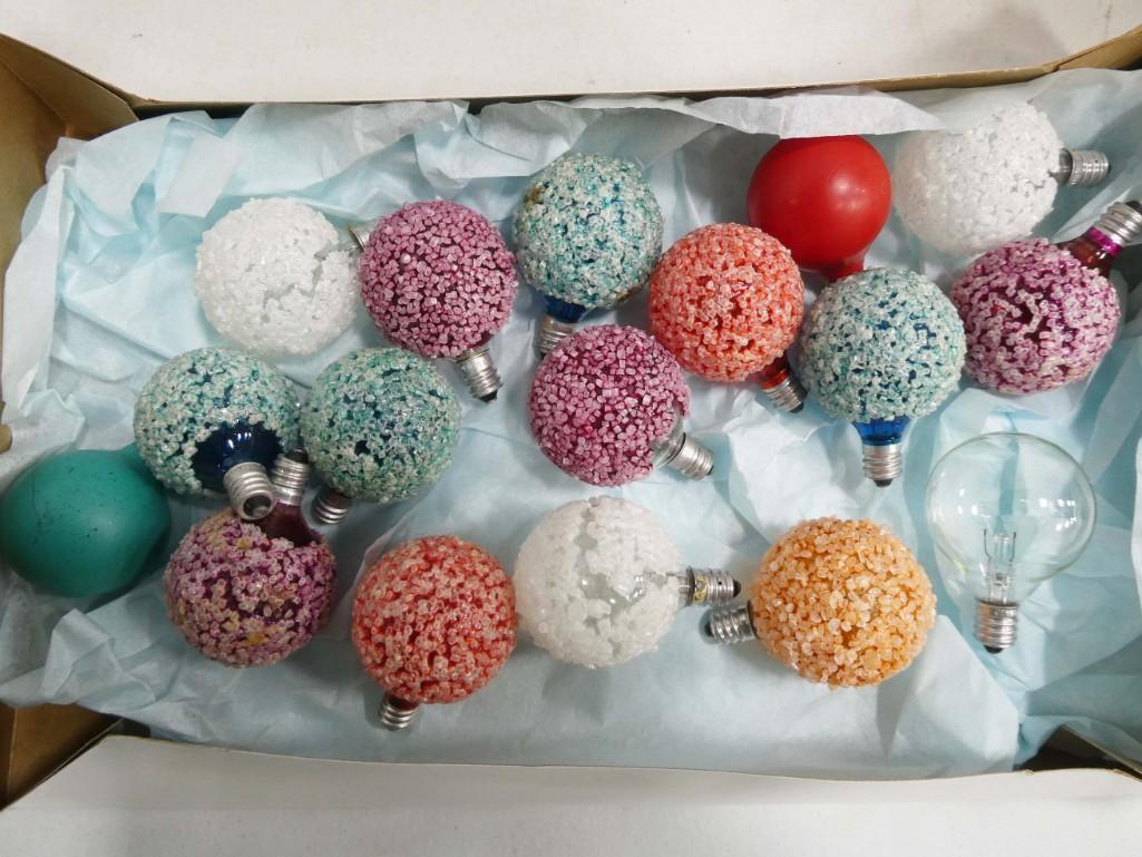 Vintage Starburst Lights Frosted Christmas Lights: Vintage Starburst Lights Frosted Christmas Lights Condition: untested