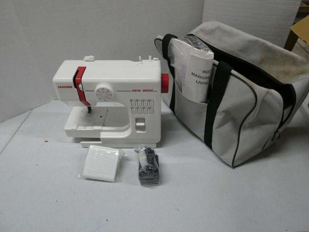 Janome Mini Sewing Machine with Bag , Pedal , Cords (1 of 4)