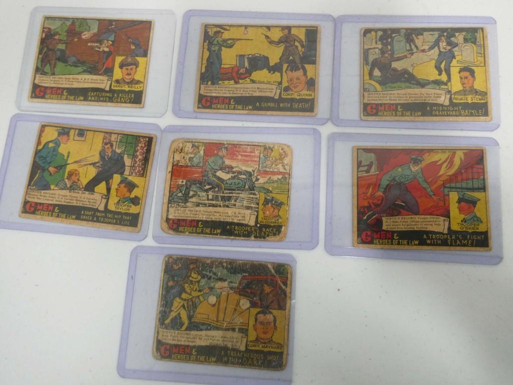 7 G Men and Heroes of the Law Trading Cards (1 of 5)