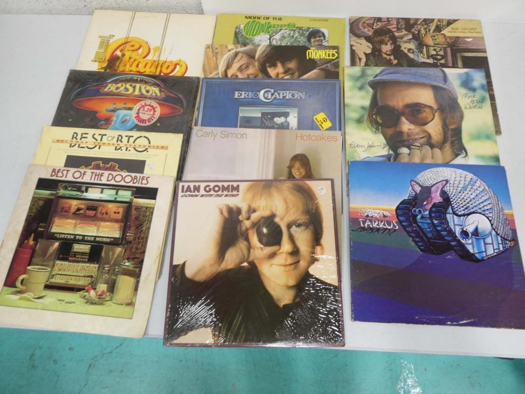12 Vinyl LP Records incl The Monkeys, Elton John , (1 of 4)