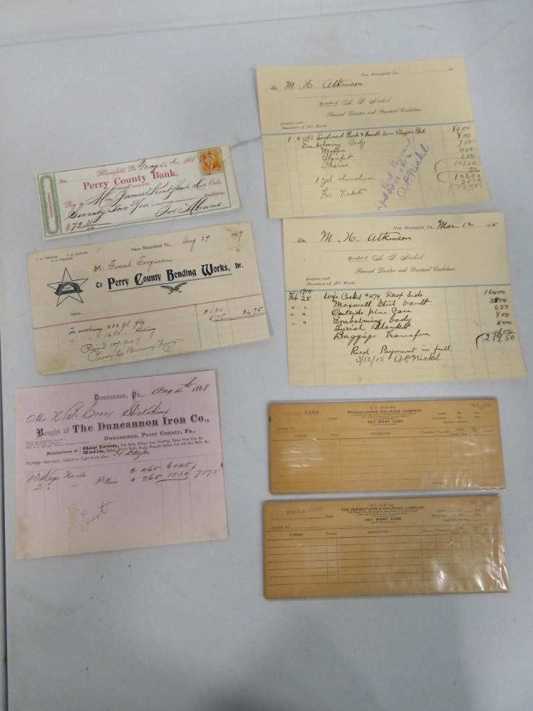 Pennsylvania Railroad Time Cards and Other Old Ephemera (1 of 5)