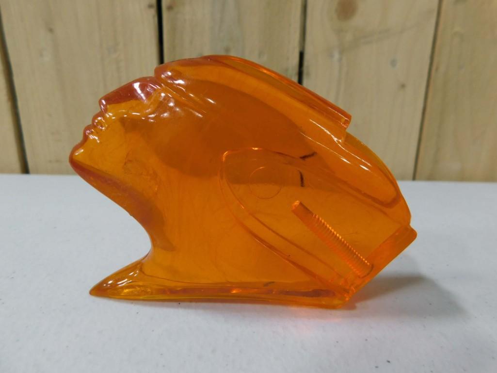1950's Pontiac Chieftain Plastic Piece for the Hood: Plastic Piece for a 1950's Pontiac Chieftain Hood Ornament . Good condition with clean threads