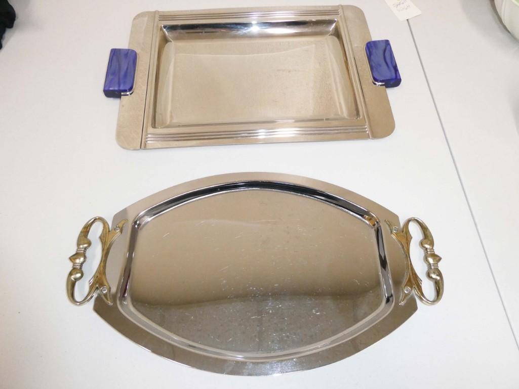 2 Vintage Serving Platters incl 1 Art Deco Style and 1 (1 of 2)