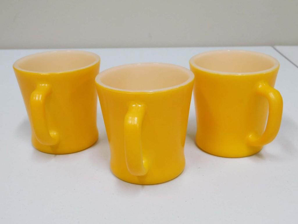 3 Fire King Cups: 3 Fire King Cups