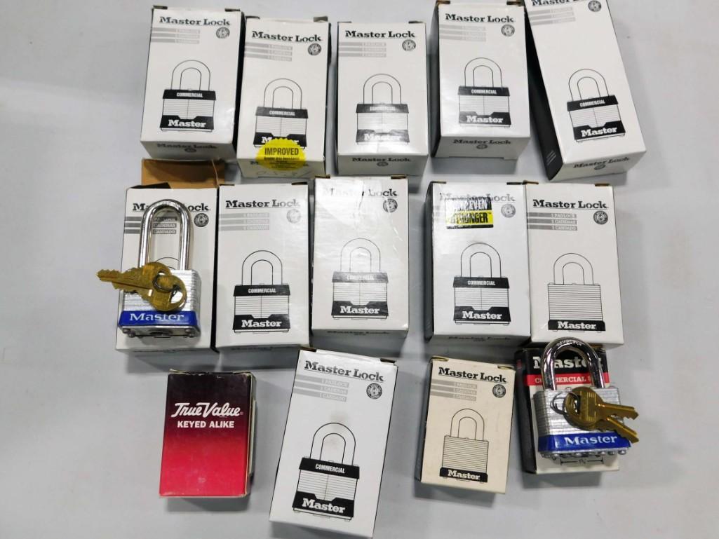 14 Padlocks incl 13 Master Lock Padlocks and 1 True (1 of 3)