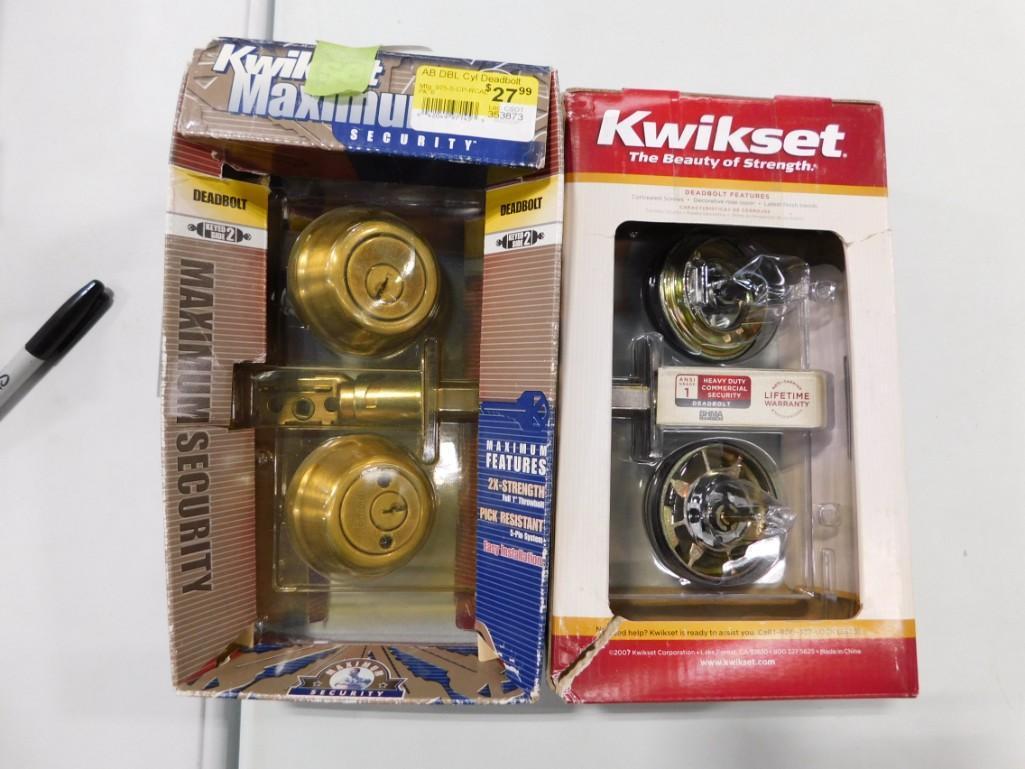 2 Kwikset Commercial Deadbolt Lock Sets New in Packages (1 of 3)