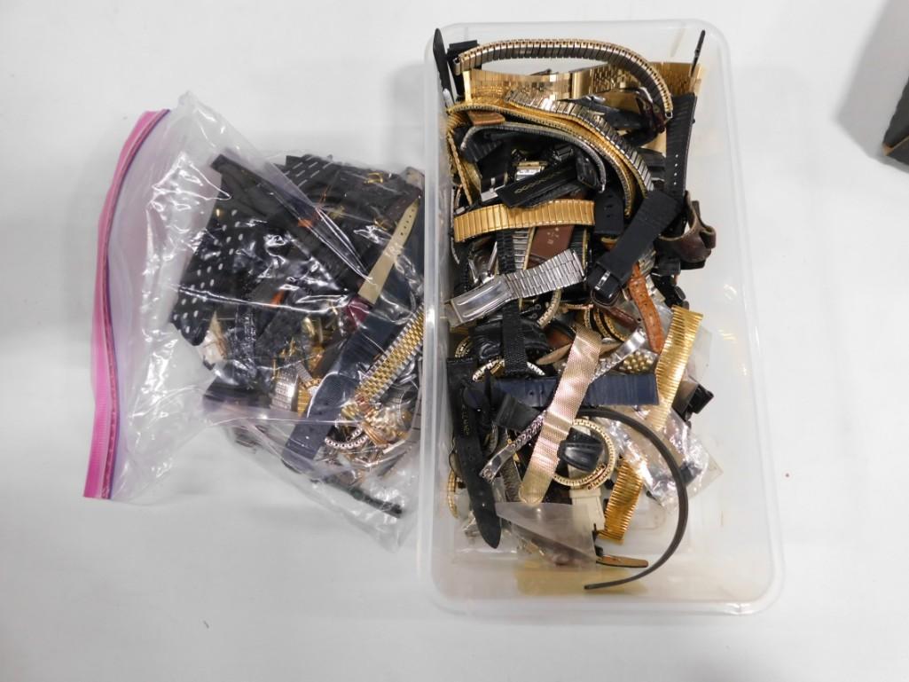 Lot of Asst Watchbands incl Metal , Leather , etc (1 of 2)