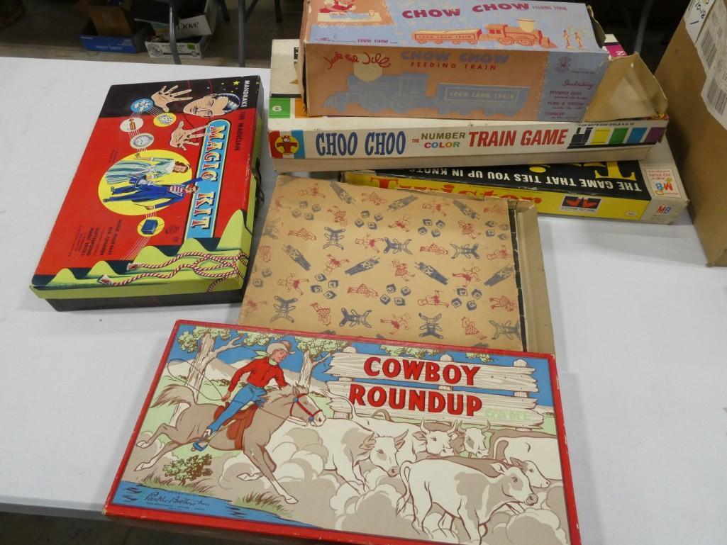 Vintage Toys and Games incl Cowboy Roundup , Puzzles, (1 of 6)