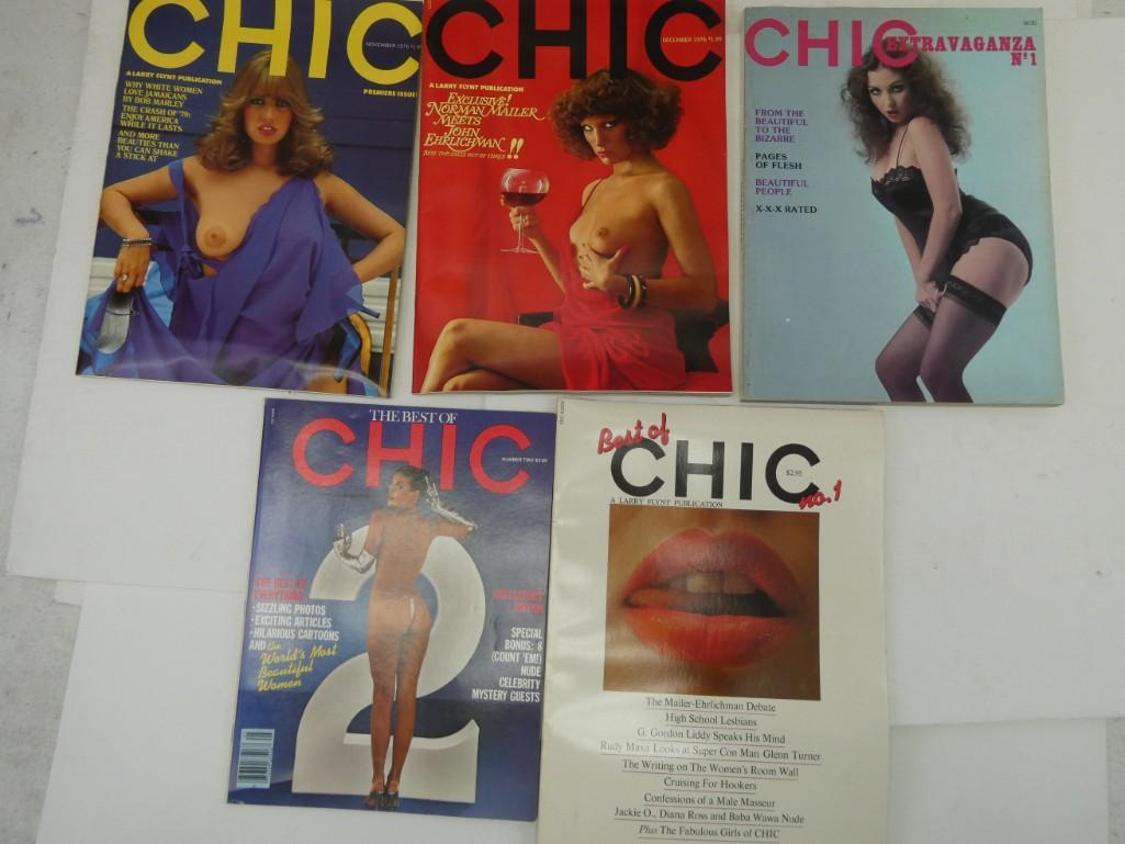 Lot of 5 Chic Adult Magazines Including the first two (1 of 4)