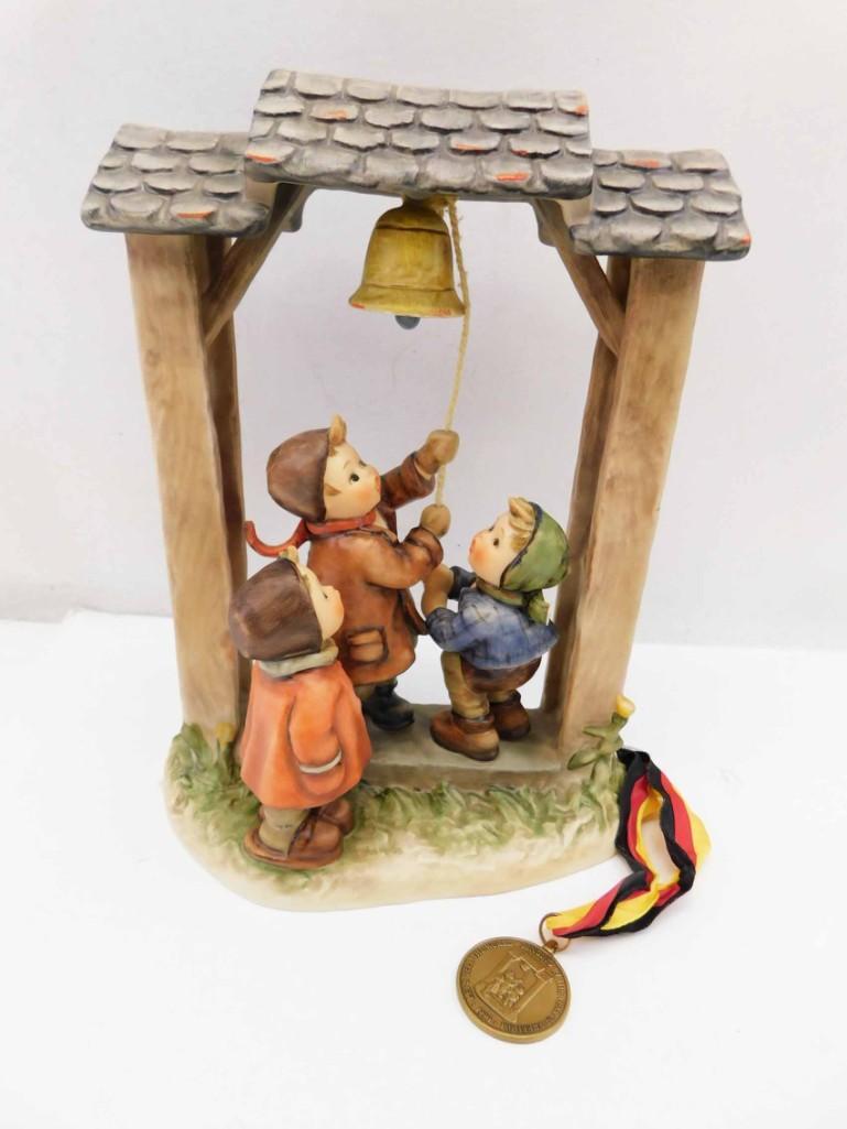 1990 Goebel Hummel Ringing in the Year of Freedom: 1990 Goebel Hummel Ringing in the Year of Freedom Figurine Condition: repaired legs on 2 figures, broken scarf