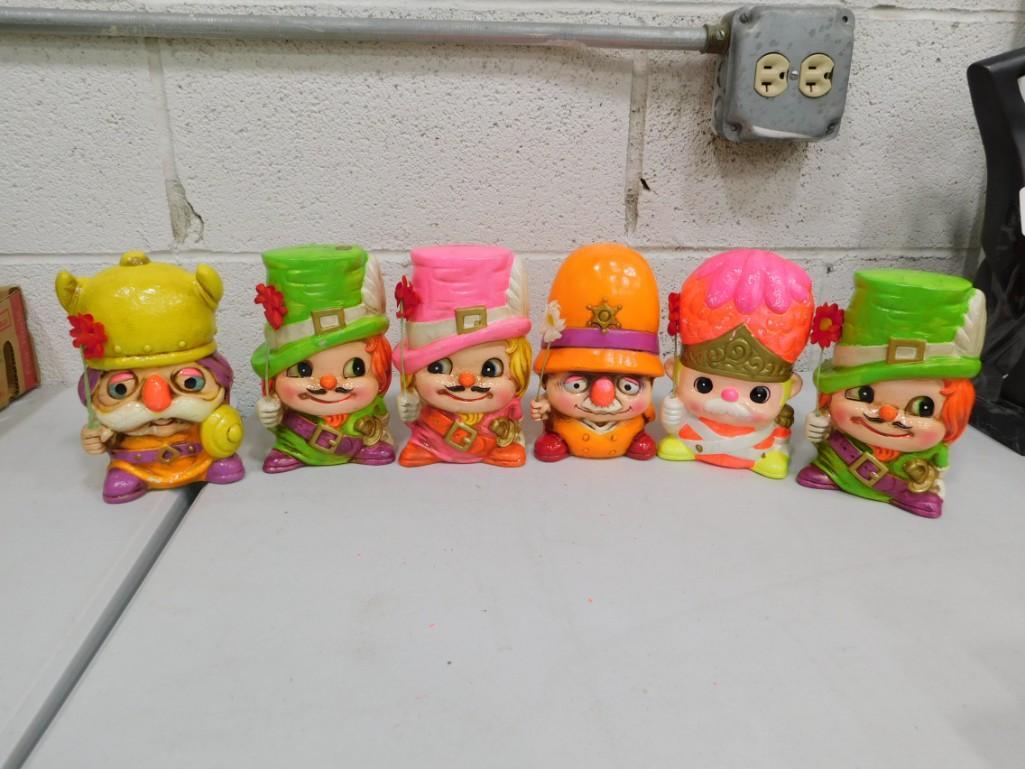 6 Vintage Chalkware Banks New Old Stock (1 of 3)