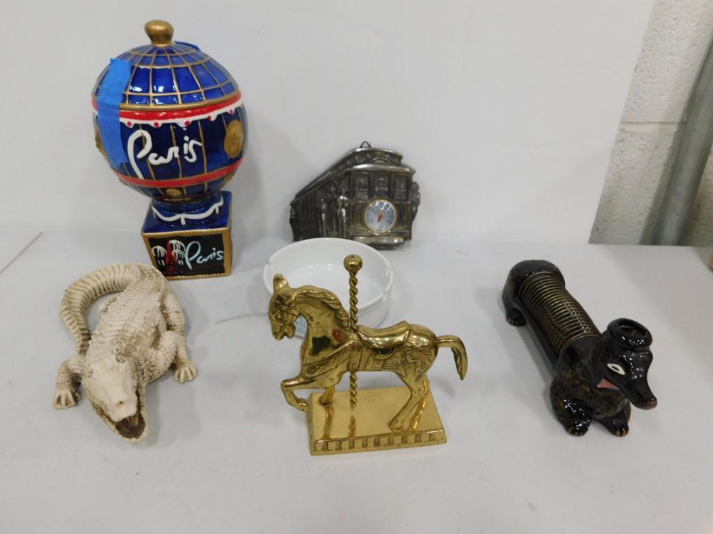 Decor Lot incl Vintage Letter Holder Dog , Thermometer (1 of 1)