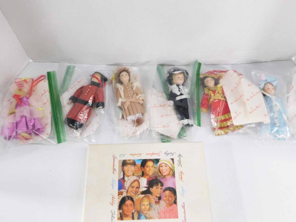 Lot of Small Dolls incl Danbury Mint and American Girl: Lot of Small Dolls incl Danbury Mint and American Girl Stationary