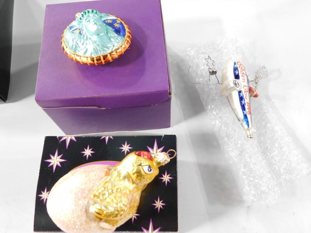 3 Christmas Ornaments incl Christopher Radko Bird and (1 of 6)