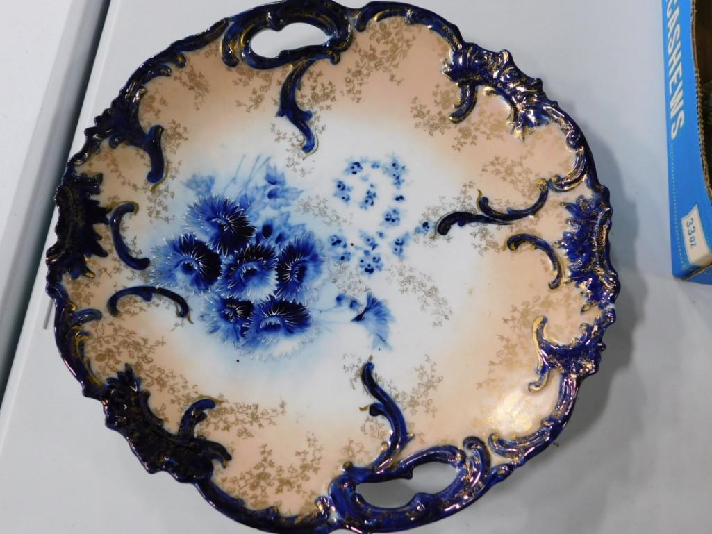 Antique Flow Blue Plate (1 of 2)