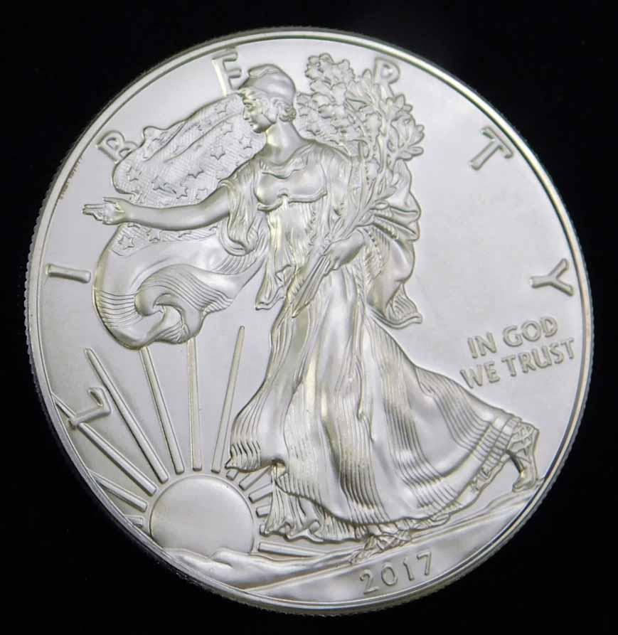 2017 BU American Silver Eagle 1 oz Silver Round (1 of 2)