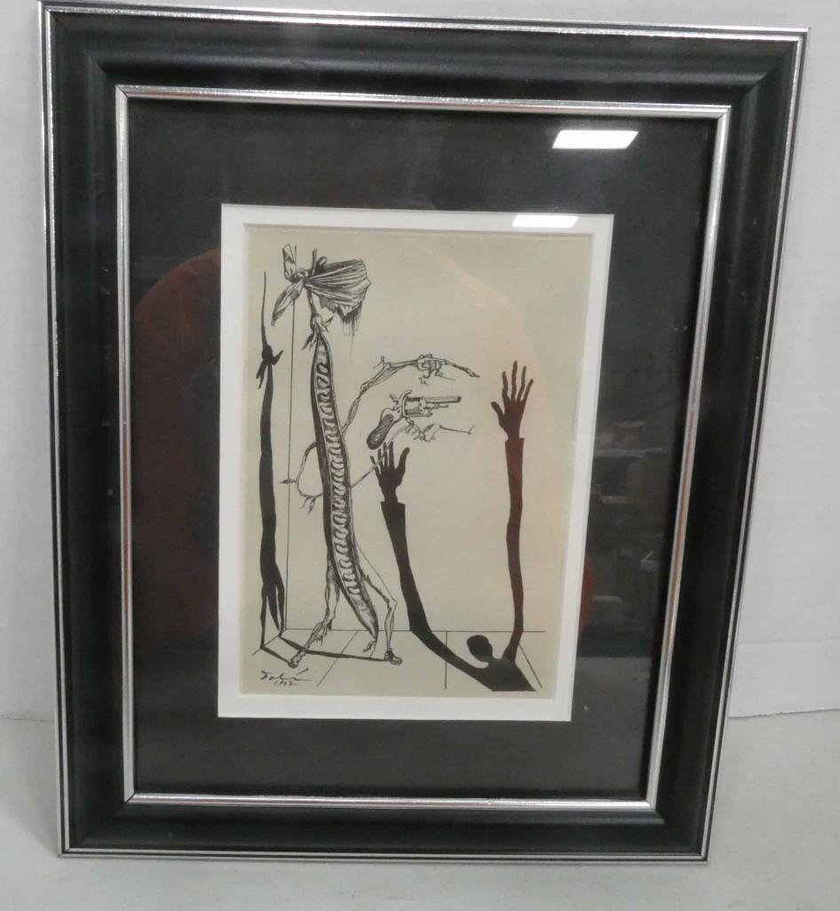 Salvadore Dali Framed Print " The Rod and Gun Club ": Salvadore Dali Framed Print " The Rod and Gun Club " Measures about 10"x11.75"