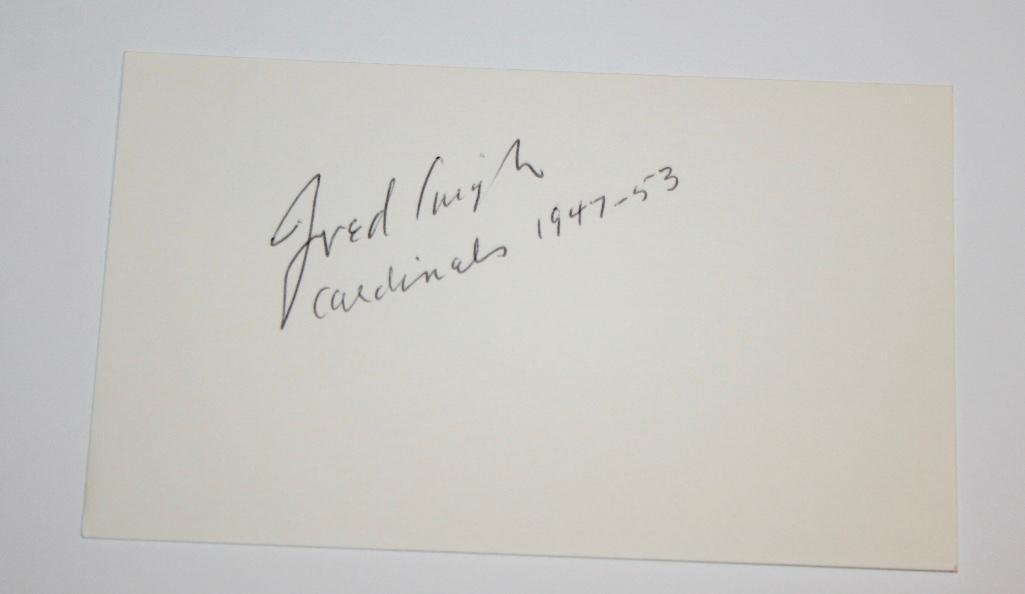 Lot of 8 Signed Index Cards Baseball Players & Execs - (1 of 10)