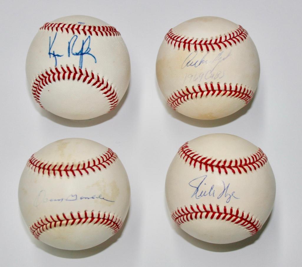 Lot of 4 Baseballs Signed By Players From 1969 Cubs - (1 of 6)