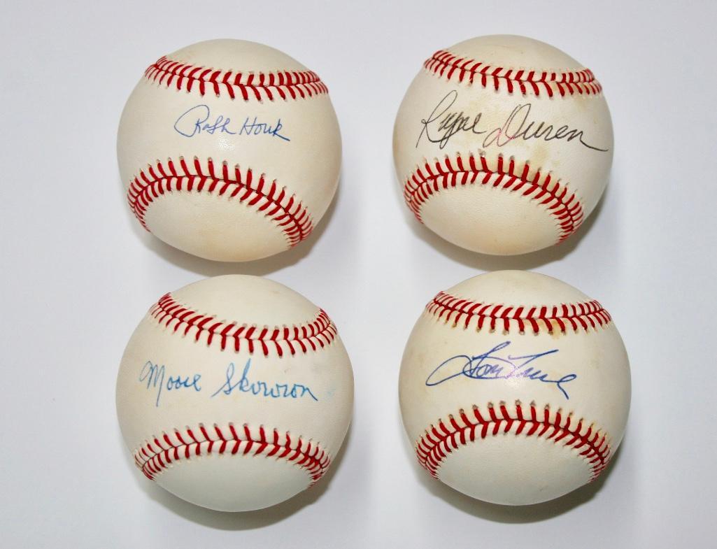 Lot of 4 Signed Baseballs - All Yankees - Moose (1 of 6)