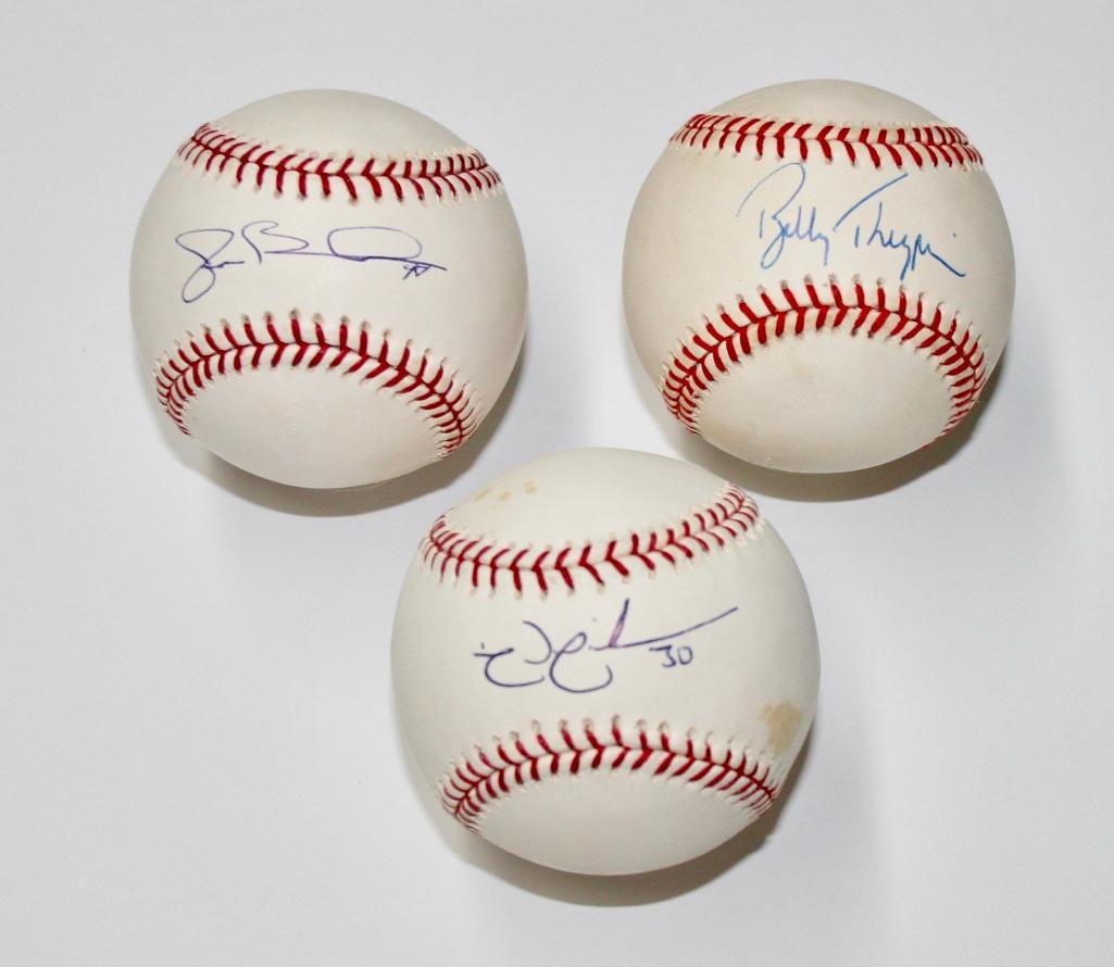 Lot of 3 Signed Baseballs - Bobby Thigpen, Joe (1 of 6)