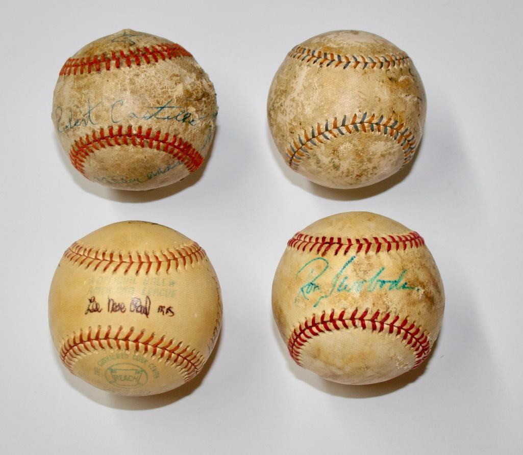 Lot of 4 Signed Baseballs (1 of 6)