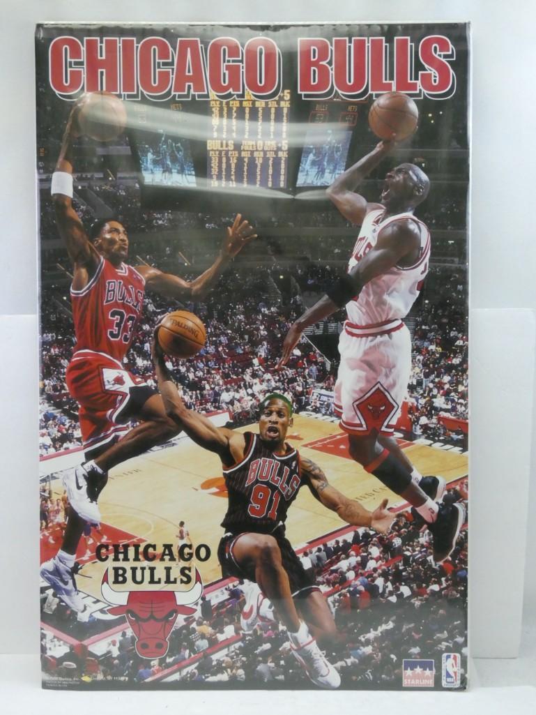 Framed Chicago Bulls Poster Featuring Pippen, Jordan (1 of 5)
