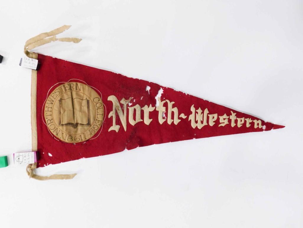 Vintage Northwestern University Sports Pennant (1 of 8)