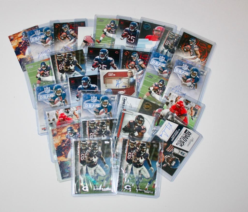 Lot of 50 Ka'Deem Carey Signed Cards (1 of 5)
