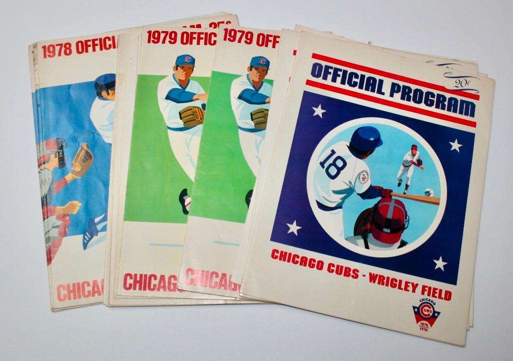Lot of 1970's Cubs Wrigley Field Programs (1 of 6)
