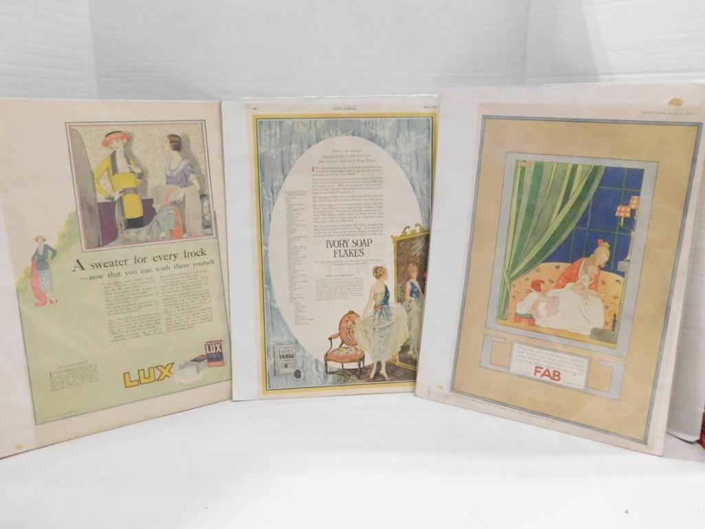 3 Advertisements incl Lux, Fab, and Ivory Soaps (1 of 3)