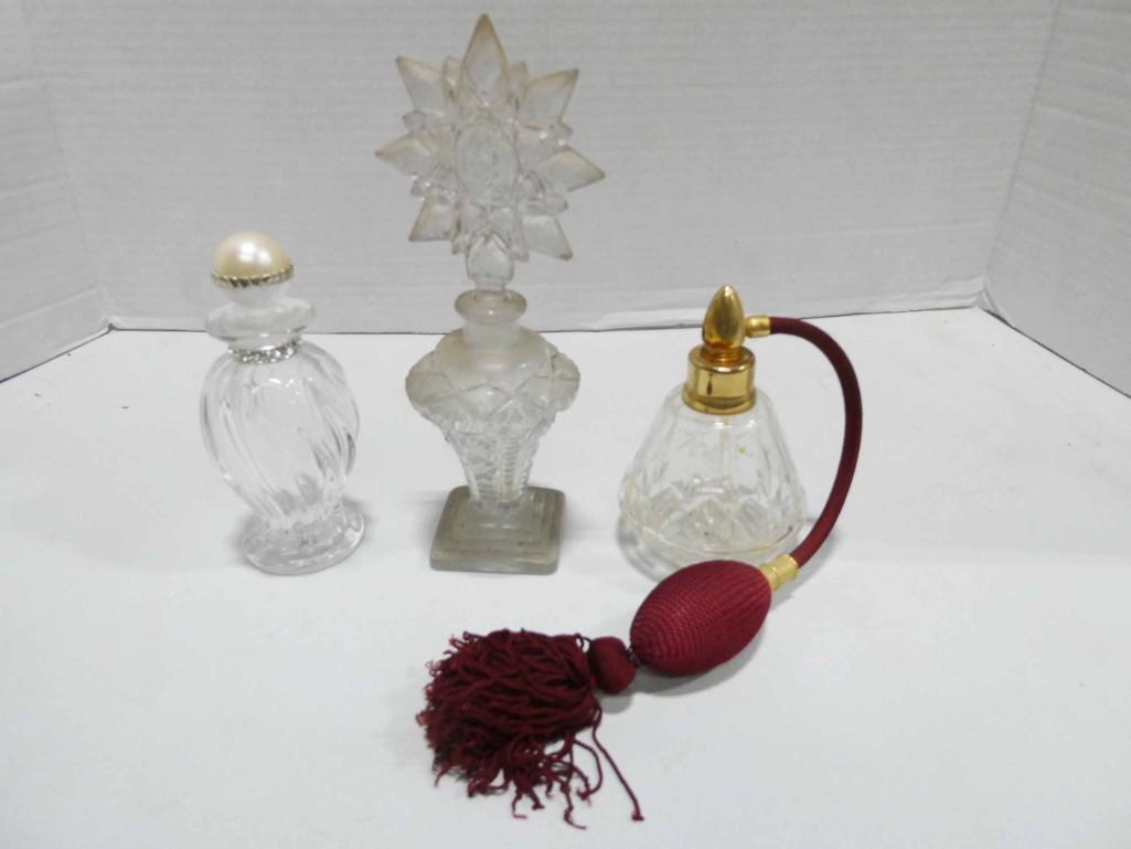 3 Perfume Bottles incl 1 with Atomizer and 2 with (1 of 1)