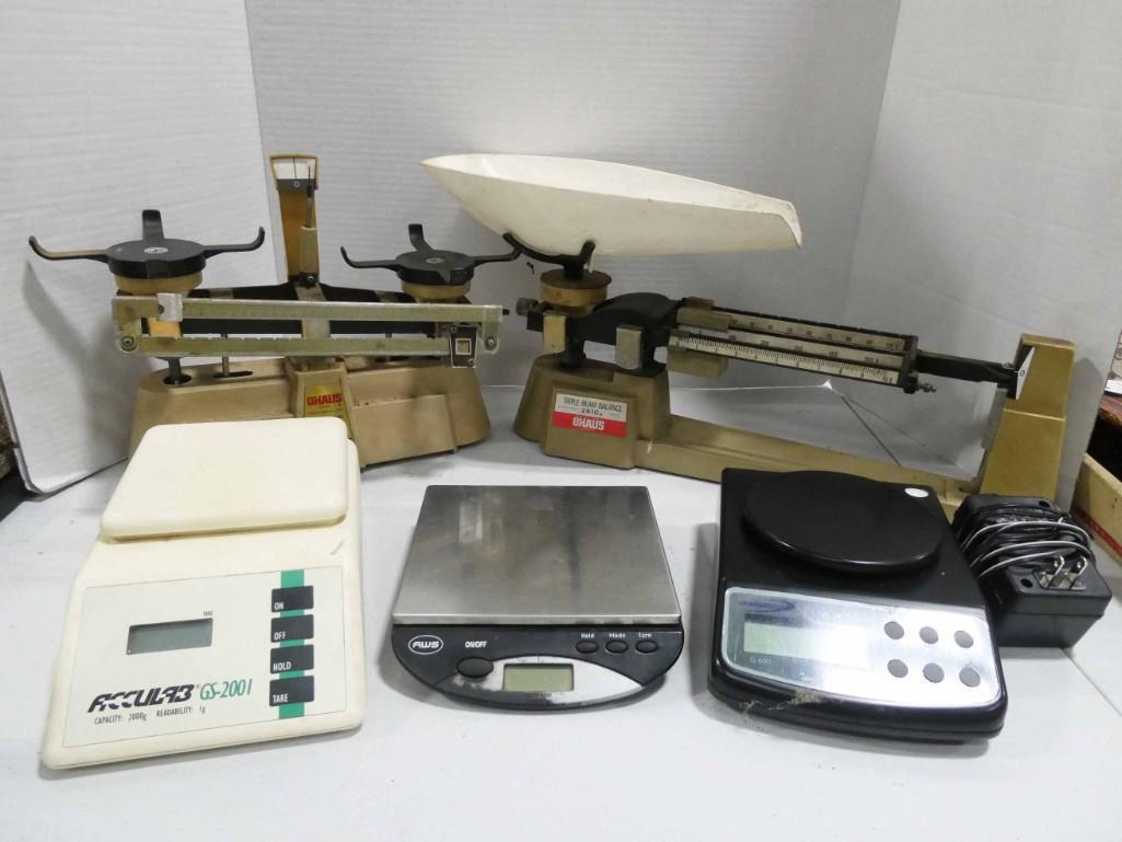 Lot of Scales incl AWS , Acculab GS-2001 , Oahus , (1 of 3)