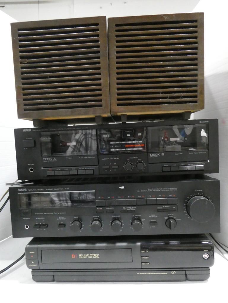 Electronics incl Grundig Speakers , VCR , Yamaha Stereo (1 of 5)
