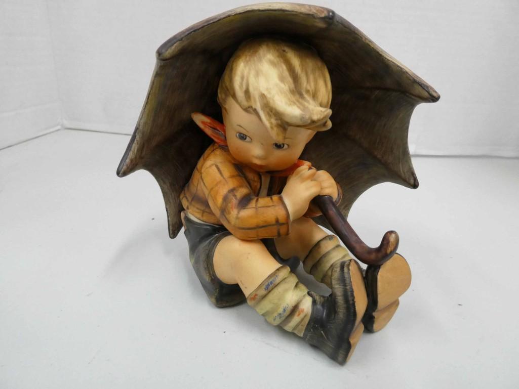 Goebel Hummel Boy with Umbrella Figurine (1 of 3)
