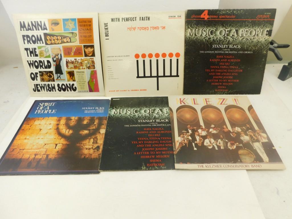 Lot of Jewish / Klezmer Vinyl Record Albums: Lot of Jewish / Klezmer Vinyl Record Albums including Manna From the World of Jewish Song, Stanley Black, the Klezmer Conservatory Band