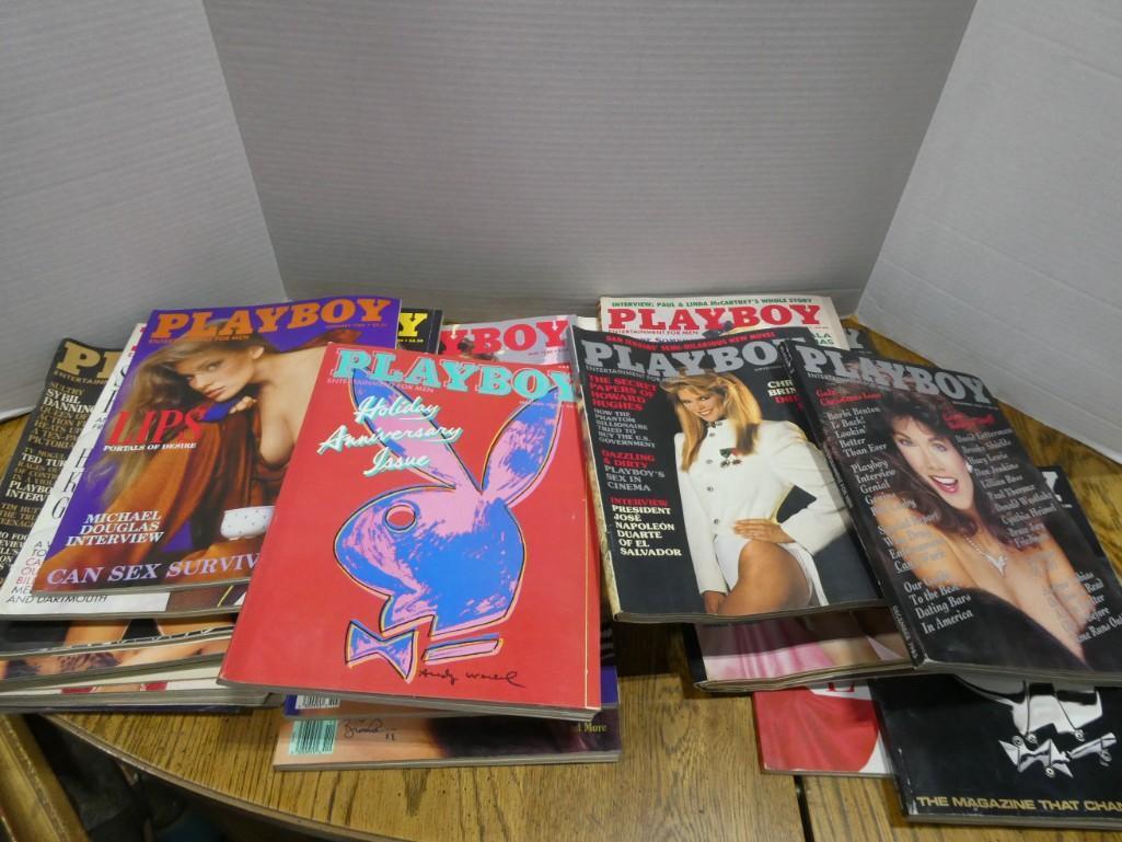 Lot of 25 Playboy Magazines from the 1980's (1 of 2)