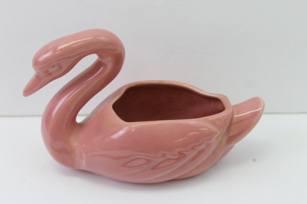 Bauer Pottery Swan Planter (1 of 3)