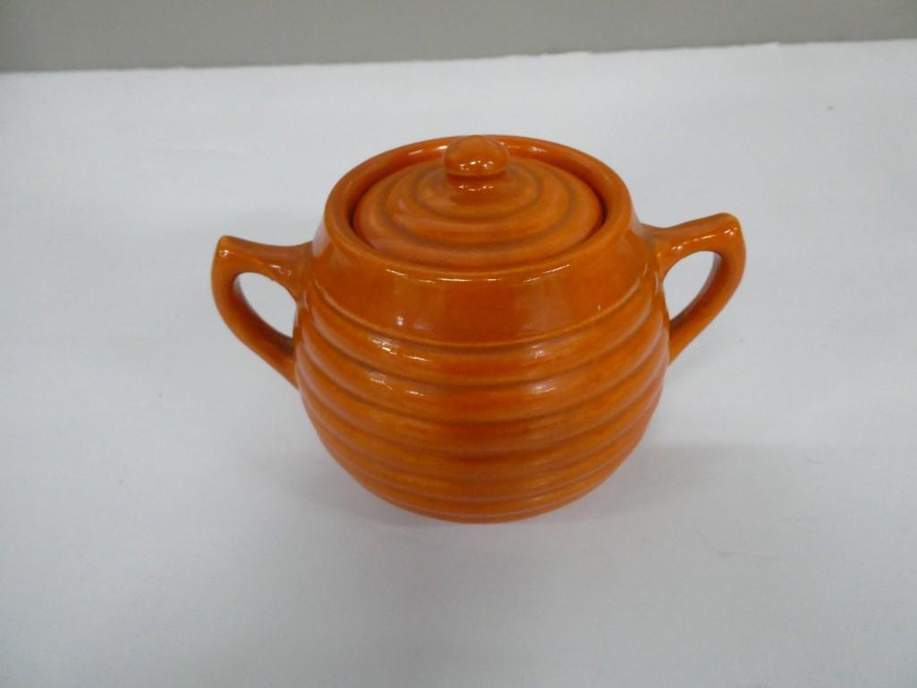 Bauer Orange Sombrero Large Sugar Bowl (1 of 7)