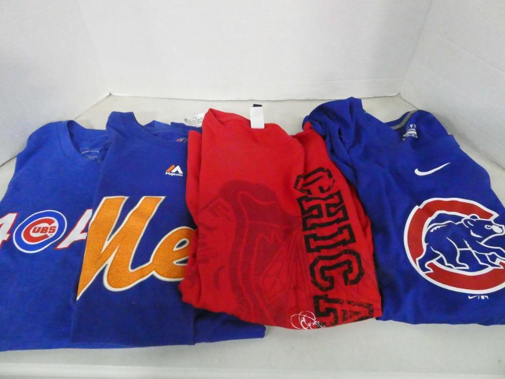 4 Sports Shirts incl NY Mets , 2 Chicago Cubs , Chicago (1 of 5)