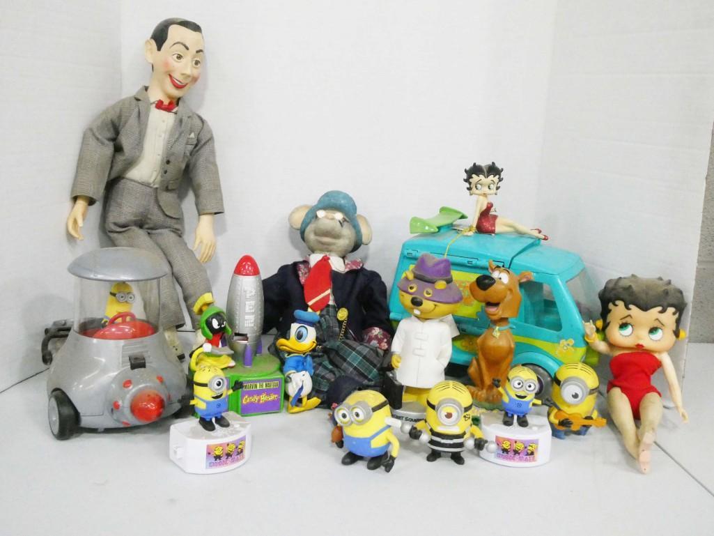Toy Lot incl Mystery Machine , Pee Wee Herman Doll , (1 of 2)