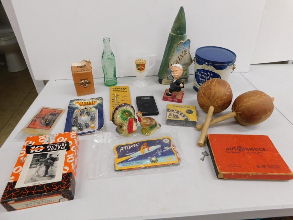Lot of Collectibles incl Maracas , Atomic Sewing Kit , (1 of 5)