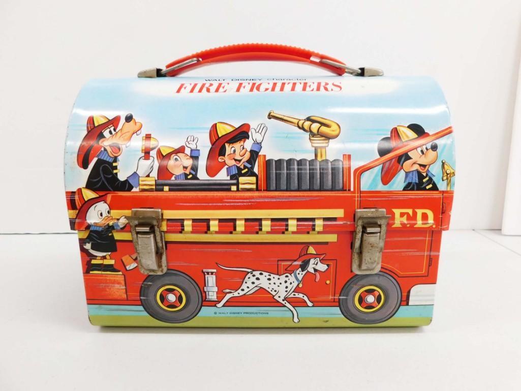 Vintage Walt Disney Character Fire Fighters Metal Lunch (1 of 9)