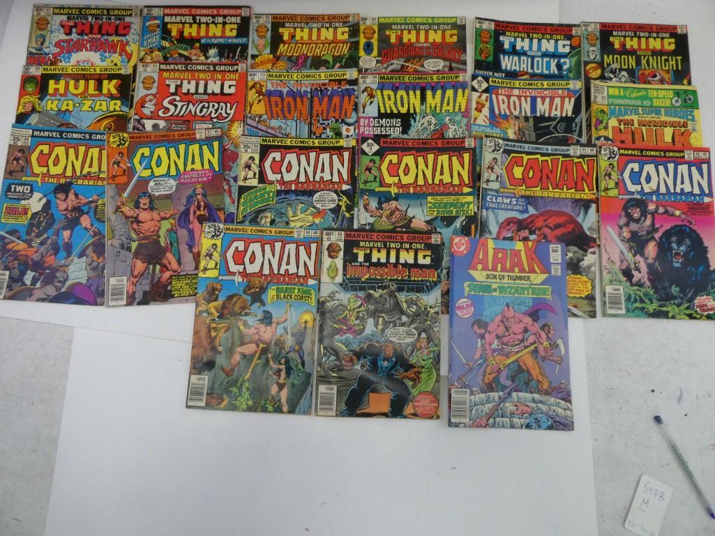 Lot of 27 Comic Books including Conan, Hulk, The Thing, (1 of 4)